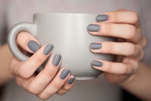 6. Matte nails in any shade but grey is so on trend I can't resist